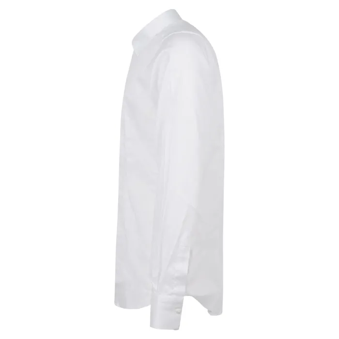 Lavorazione Sartoriale - Camicia bianca abbotonatura nascosta slim fit per uomo
