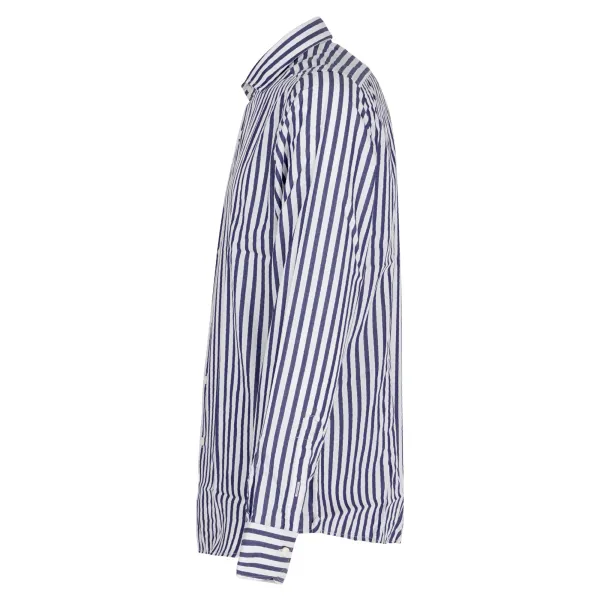 Lavorazione Sartoriale - Camicia bianca a righe slim fit per uomo | regal 148 2