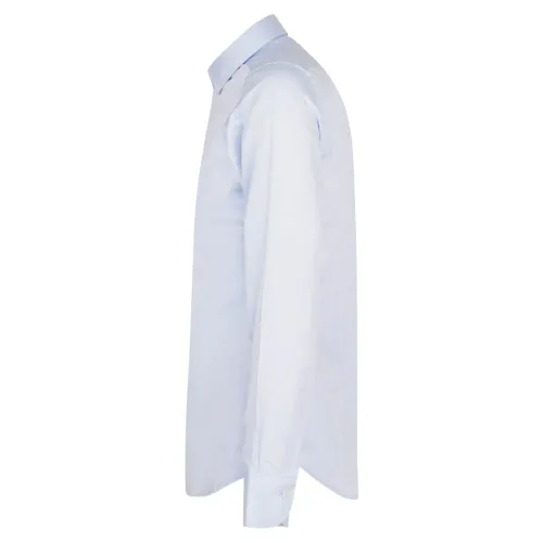 Lavorazione Sartoriale - Camicia celeste slim fit per uomo | amicia saten