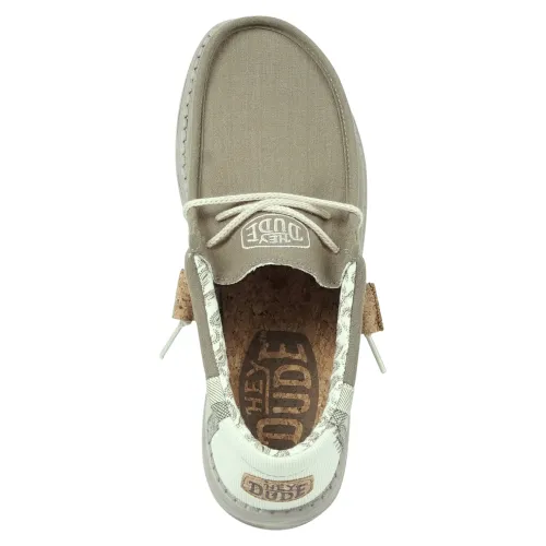 Hey Dude - Slip on verde in cotone biologico con memory per uomo | 40015-3vg