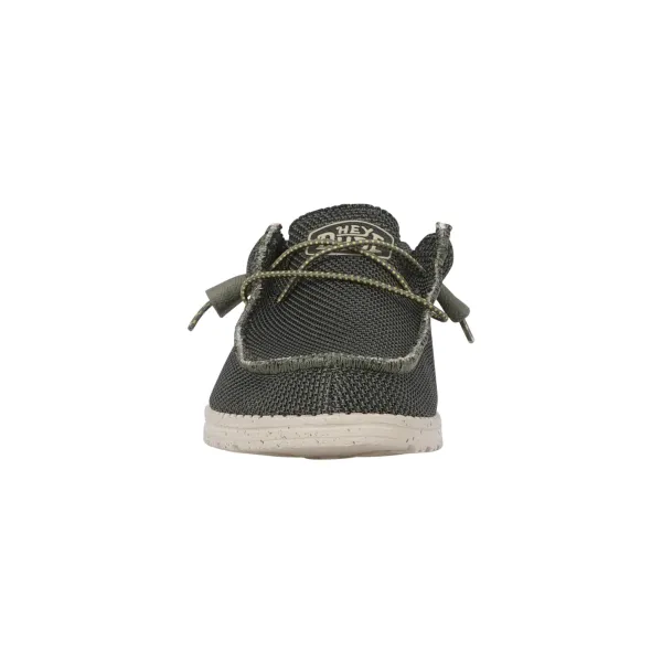 Hey Dude - Slip on verde elasticizata ultra leggera per uomo | 40019-pine wally 2