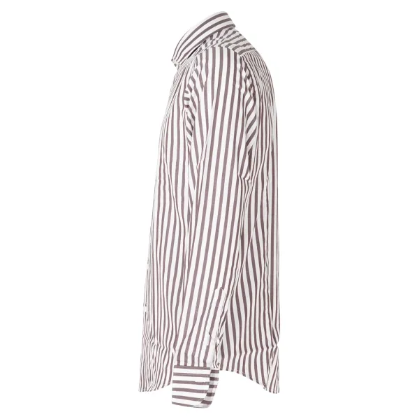 Lavorazione Sartoriale - Camicia bianca a righe slim fit per uomo | regal 148 2