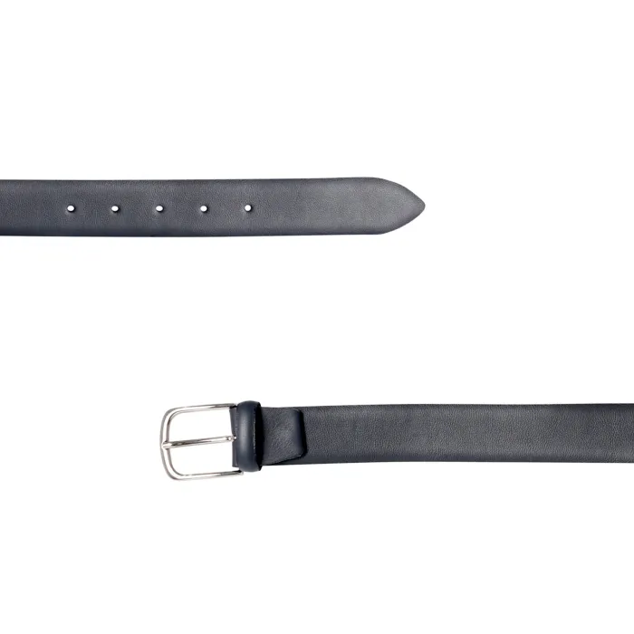 Italian Belts - Cintura blu in pelle spatolata per uomo | 03/35 blu