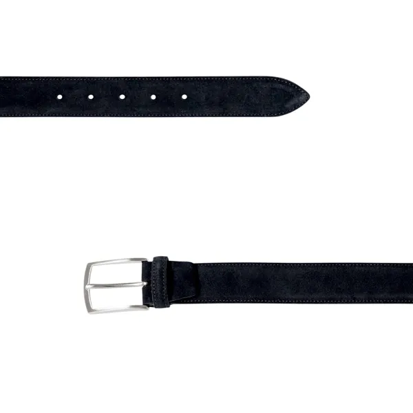 Italian Belts - Cintura blu in pelle scamosciata per uomo | 09/35 blu 2