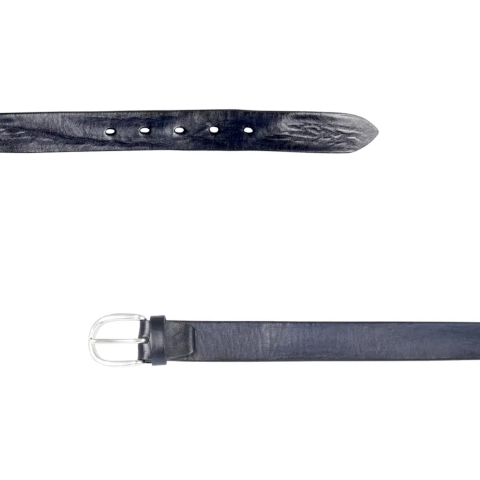 Italian Belts - Cintura blu in pelle martellata per uomo | 508/30 blu