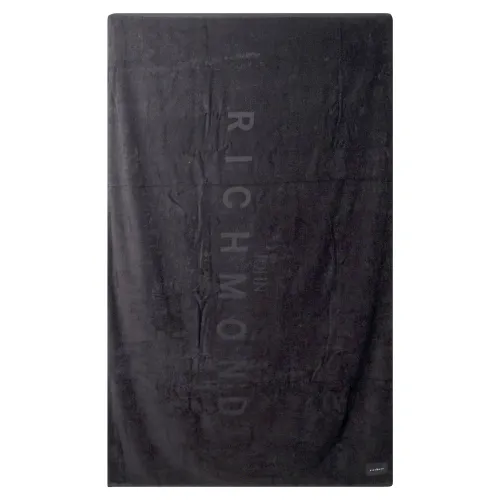 Richmond X - Telo mare nero con ricamo logo centrale tono su tono per uomo |