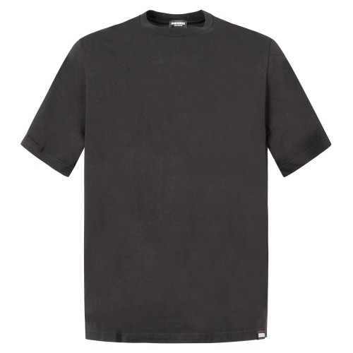 Dsquared2 - T-shirt nera manica corta con patch logo DSQUARED2 retro collo per