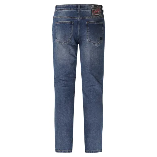 Richmond X - Jeans denim medio 5 tasche skinny con rotture per uomo |