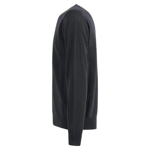 Harmont & Blaine - Maglione girocollo nero con logo ricamato per uomo | 2