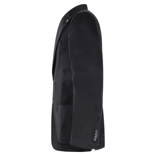 Sartoria Latorre - Giacca nera velluto per uomo | f86 u80183
