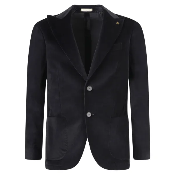 Sartoria Latorre - Giacca nera velluto per uomo | f86 u80183