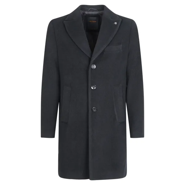 Officina36 - Cappotto nero monopetto in lana per uomo | 0404309536 nero