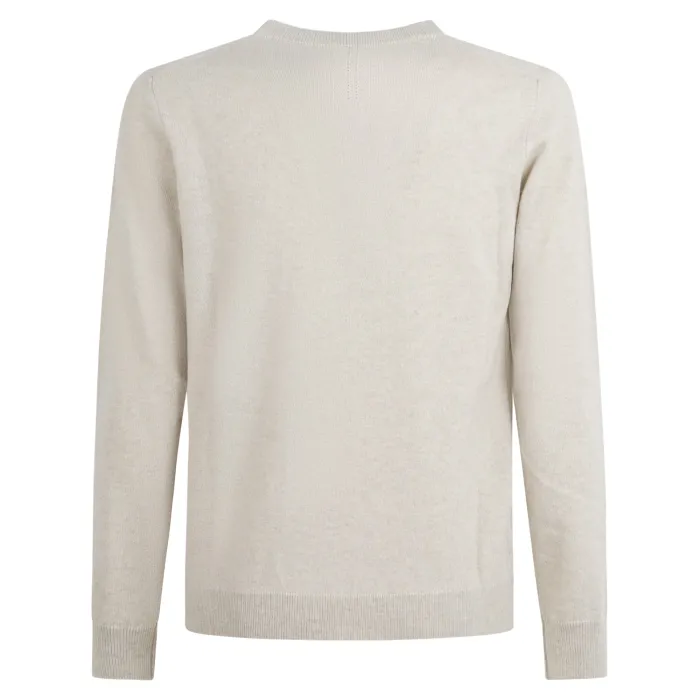 +39 Masq - Maglione girocollo beige in puro cashmere per uomo | masq5700-12-00