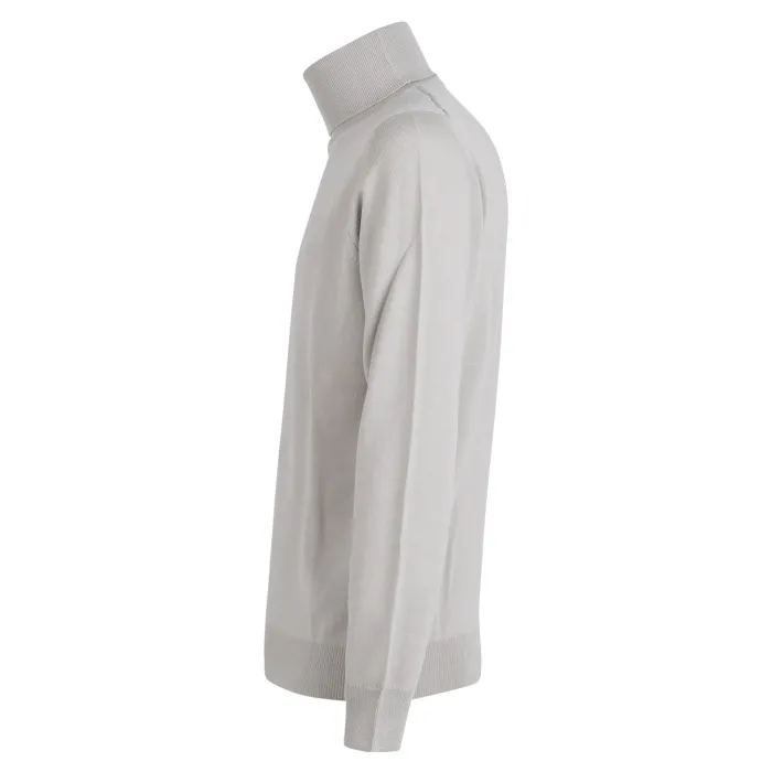 Harmont & Blaine - Dolcevita beige con logo ricamato per uomo | hrk006030478
