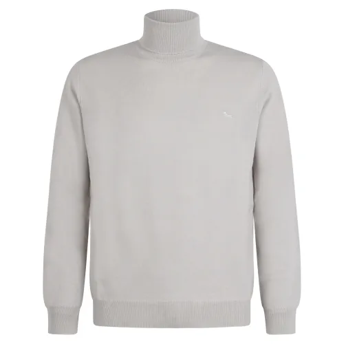 Harmont & Blaine - Dolcevita beige con logo ricamato per uomo | hrk006030478