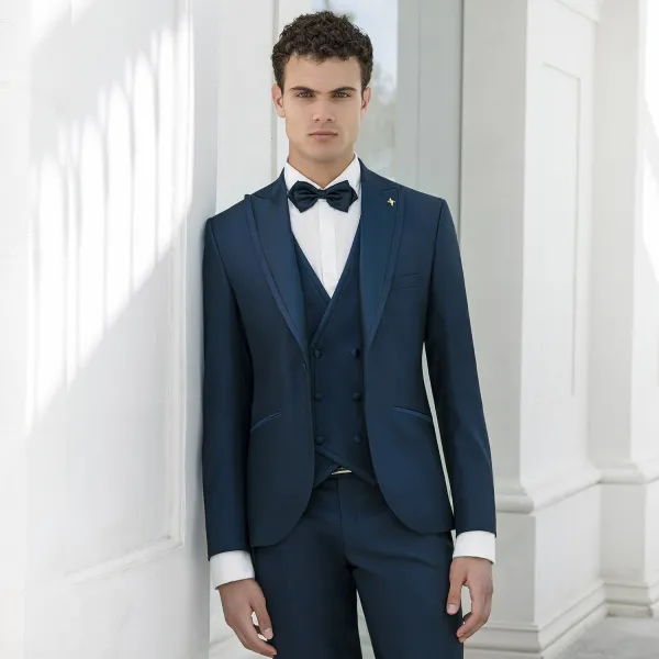 Angelo Toma - Abito smoking rever a lancia per uomo | 