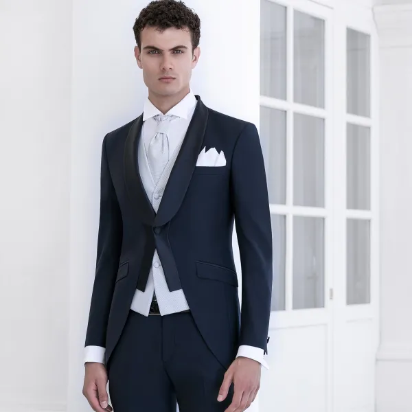 Angelo Toma - Abito smoking con rever scallato per uomo | 