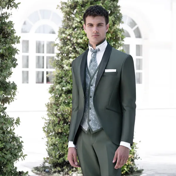 Angelo Toma - Abito smoking con rever scallato per uomo | 