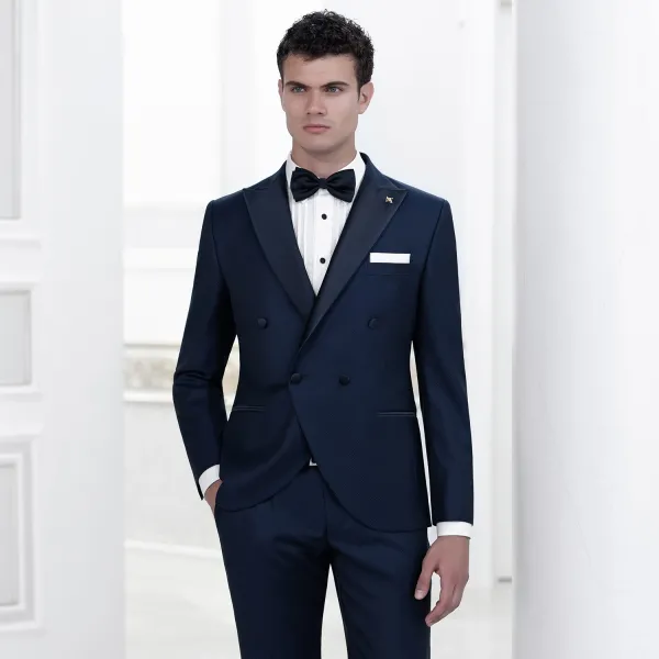 Angelo Toma - Abito smoking con rever a lancia per uomo | 