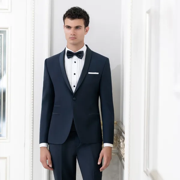 Angelo Toma - Abito smoking con rever scallato per uomo | 