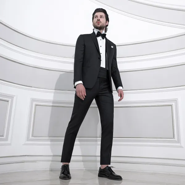 Angelo Toma - Abito smoking con rever scallato per uomo | 