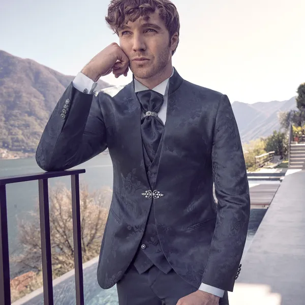 Luigi Bianchi Cerimonia - Abito coreano damascato per uomo | 