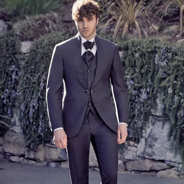 Luigi Bianchi Cerimonia - Abito coreano con bottoni per uomo | 