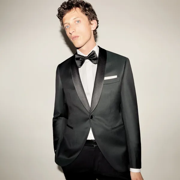Luigi Bianchi Mantova Flirt - Abito smoking con rever scallato per uomo | 