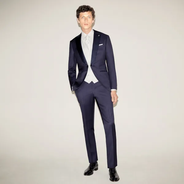 Luigi Bianchi Mantova Flirt - Abito smoking con rever a lancia per uomo | 