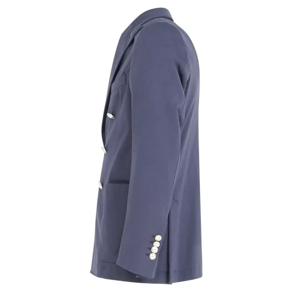 Ungaro Paris - Giacca blu doppiopetto in jersey di cotone per uomo | u2022 2