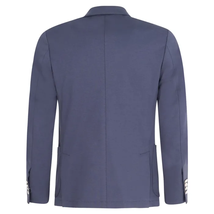 Ungaro Paris - Giacca blu doppiopetto in jersey di cotone per uomo | u2022