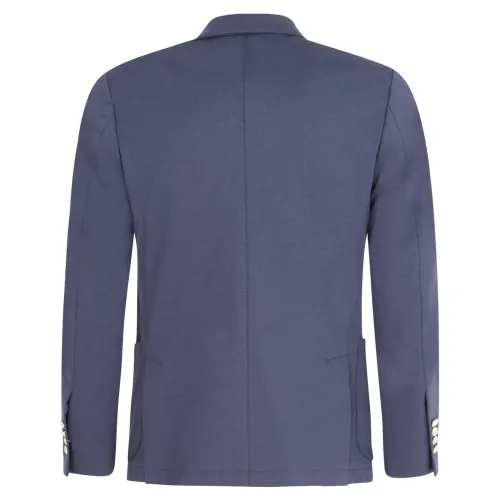 Ungaro Paris - Giacca blu doppiopetto in jersey di cotone per uomo | u2022
