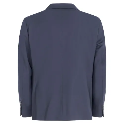 Alessandro Gilles - Abito blu monopetto in lana tinta unita in Drop4 per uomo |
