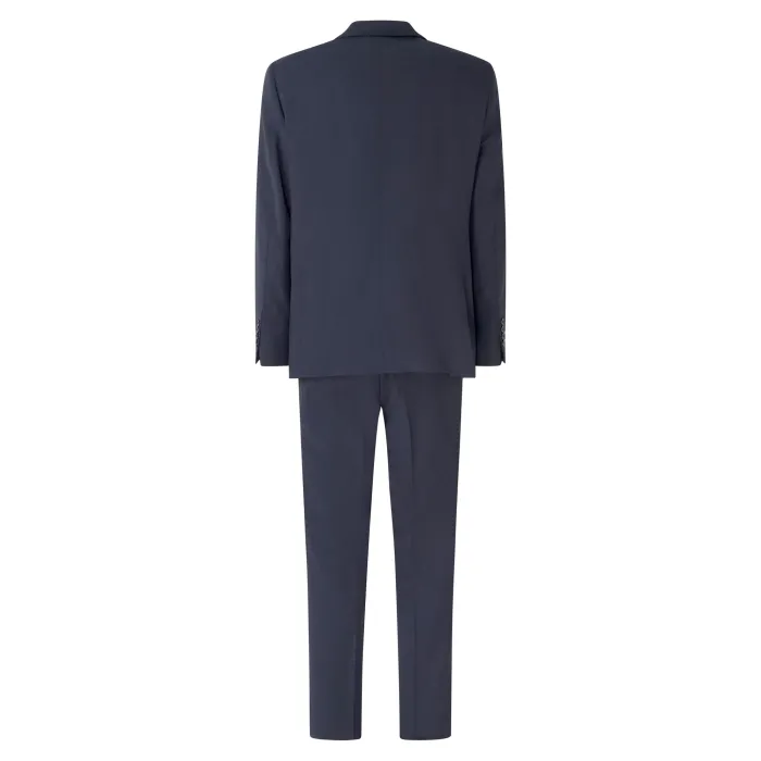 Alessandro Gilles - Abito blu monopetto in lana tinta unita in Drop4 per uomo |