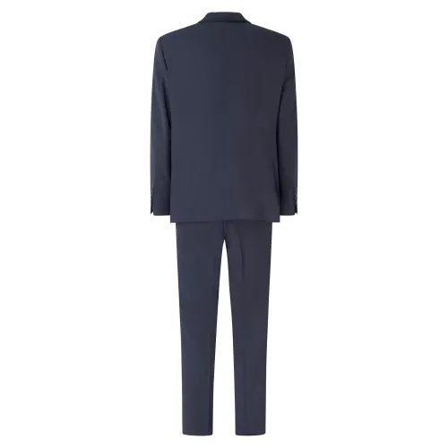 Alessandro Gilles - Abito blu monopetto in lana tinta unita in Drop4 per uomo |