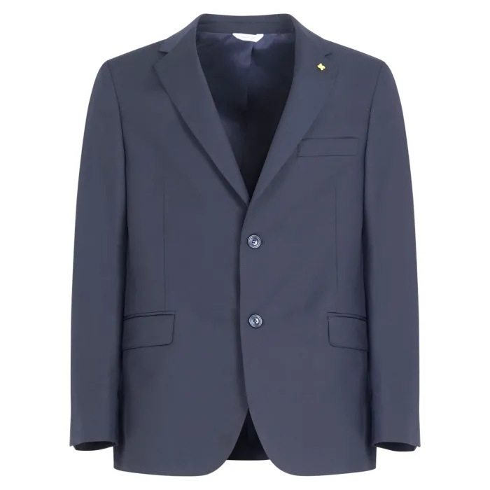 Alessandro Gilles - Abito blu monopetto Drop 4 in fresco lana per uomo |