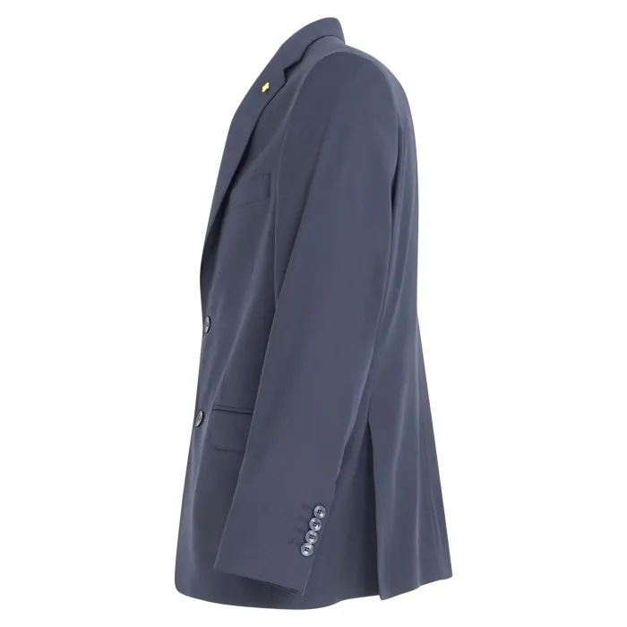 Alessandro Gilles - Abito blu monopetto in lana tinta unita in Drop4 per uomo |