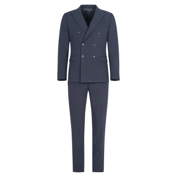 Ungaro Paris - Abito blu doppiopetto tinta unita per uomo | u5012 a5196e 50blu
