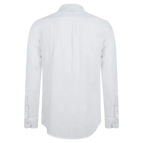 Officina36 - Camicia bianca con lavorazione all over per uomo | 0326409472