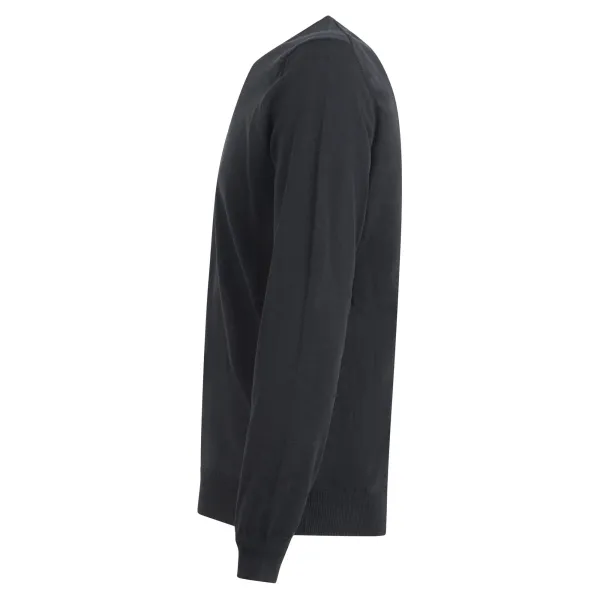 +39 Masq - Maglione girocollo nero in cotone per uomo | m7000-14-00 900nero 2