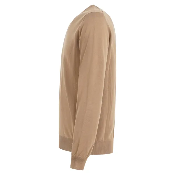 +39 Masq - Maglione girocollo marrone in cotone per uomo | m7000-14-00 2