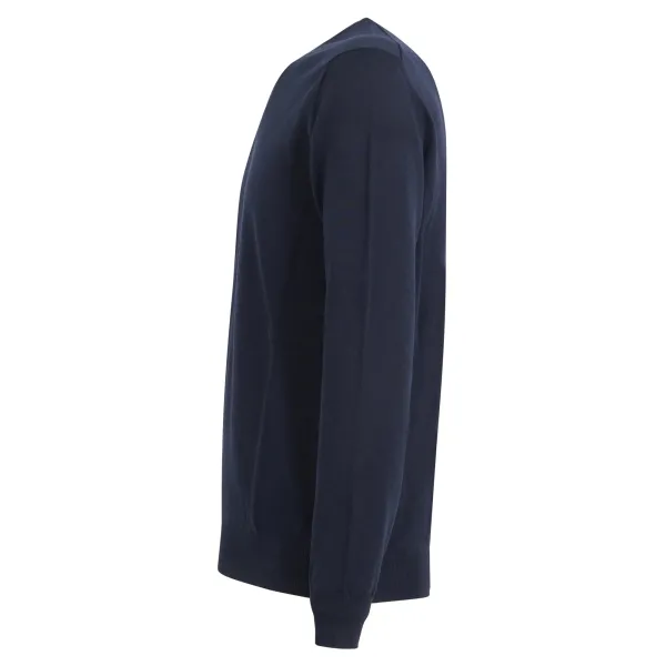 +39 Masq - Maglione girocollo blu in cotone per uomo | m7000-14-00 680blu 2