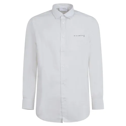 Richmond X - Camicia bianca con stampa logo sul petto per uomo | ump24230cahb