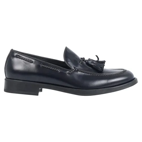 Antica Cuoieria - Mocassino blu pelle nappine per uomo | 22549-l-v62 blu