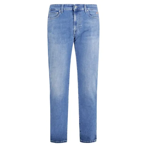 Roy Roger's - Jeans denim chiaro 5 tasche skinny fit per uomo | rru76d576a041