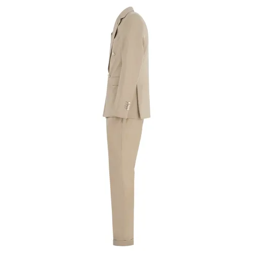 Ungaro Paris - Abito completo beige in misto lana doppiopetto basso con bottoni