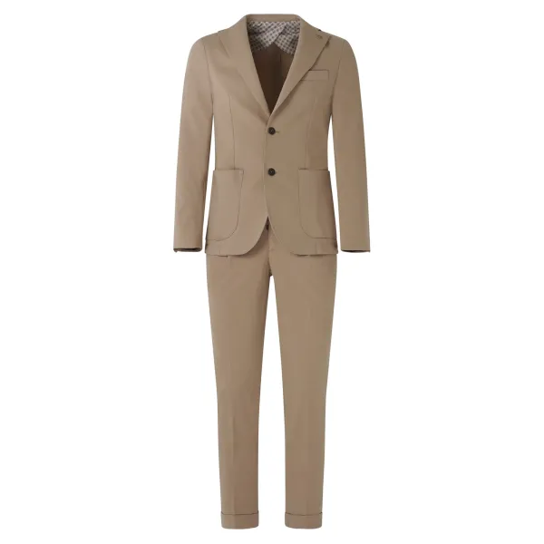 Barbati - Abito beige monopetto in jersey cotone sfoderato per uomo | g-nik-d7