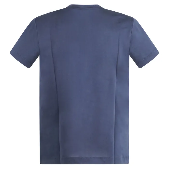 Luca Bertelli - T-shirt blu in cotone filo di scozia per uomo | t21229 navy