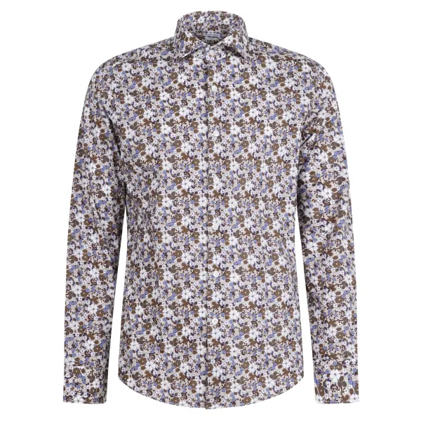 Lavorazione Sartoriale - Camicia multicolor a fantasia floreale in cotone