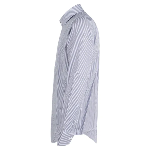 Lavorazione Sartoriale - Camicia bianca rigata in cotone custom fit per uomo | 2